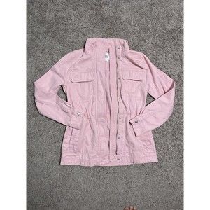 GAP Cotton Utility Jacket Zippered Pockets Pink Women's XS